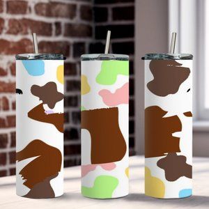 Minimalist Cow Print Tumbler